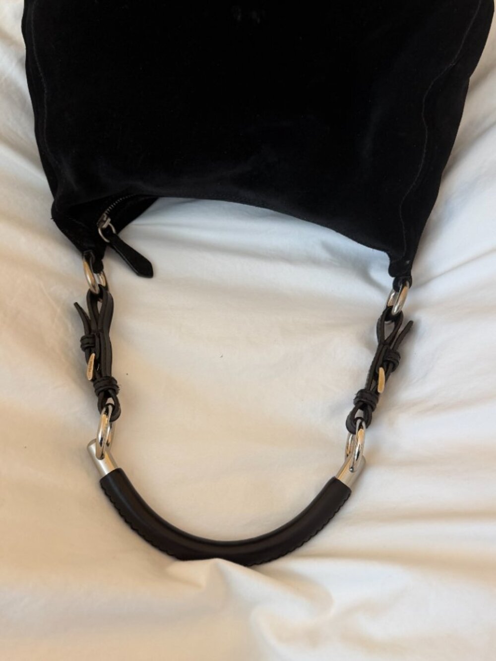 PRADA black Suede Hobo bag - Picture 2 of 9